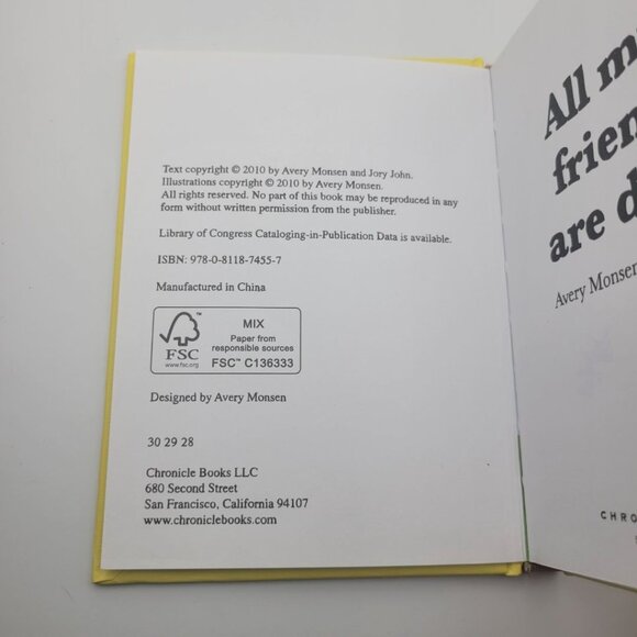 All My Friends Are Dead Mini Book Avery Monsen Jory John Dinosaur Humor Morbid - Picture 4 of 12